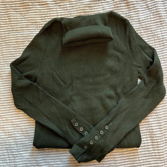 Anthropologie Green Turtle neck sweater - Picture 2 of 2